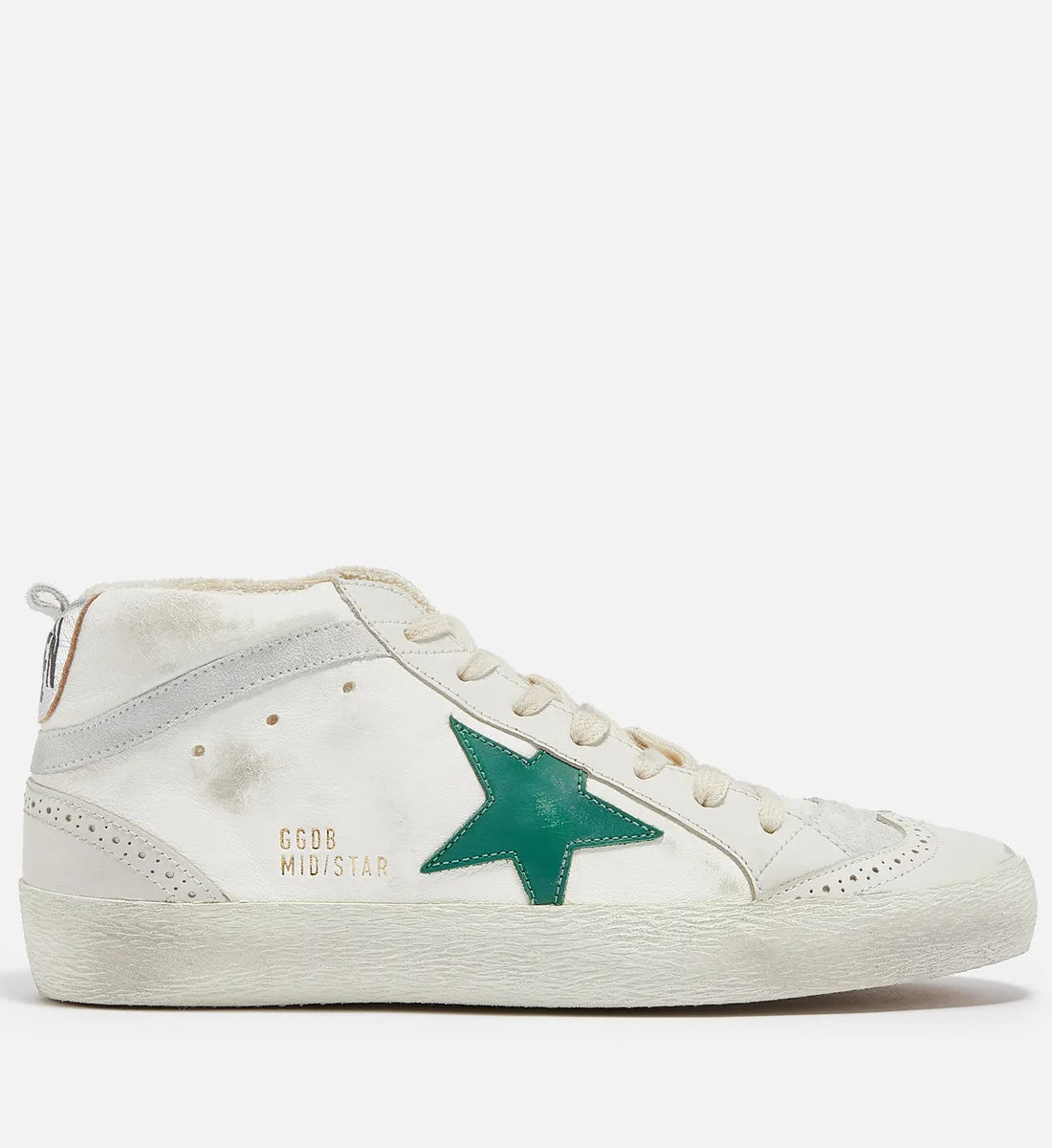GG Mid Star in Cream with Green Star