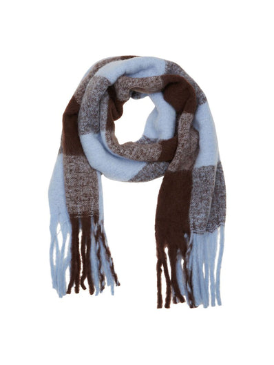 SLF Tally Checked Scarf in Serenity