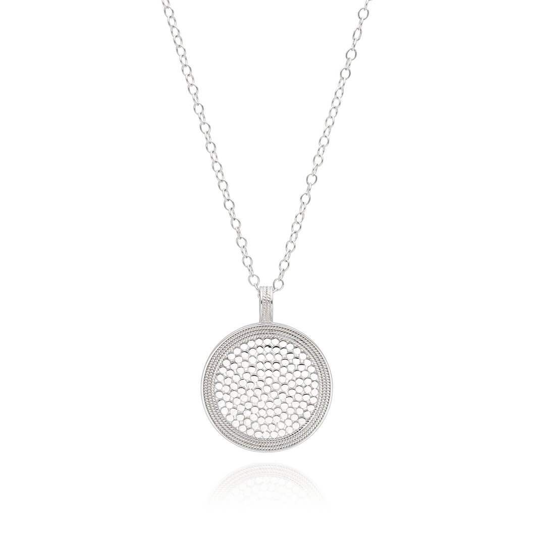 AB 1899N gold and silver large circle necklace
