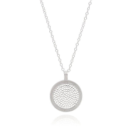 AB 1899N gold and silver large circle necklace