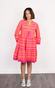 You added <b><u>Ella Midi Dress 701 in Neon Orange and Fucshia</u></b> to your cart.