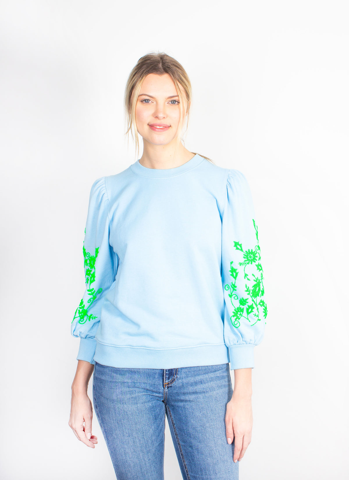 Essentiel Antwerp Bayles embroidered cotton sweatshirt