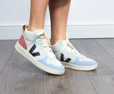 You added <b><u>Veja V-15 multicoloured suede trainers</u></b> to your cart.