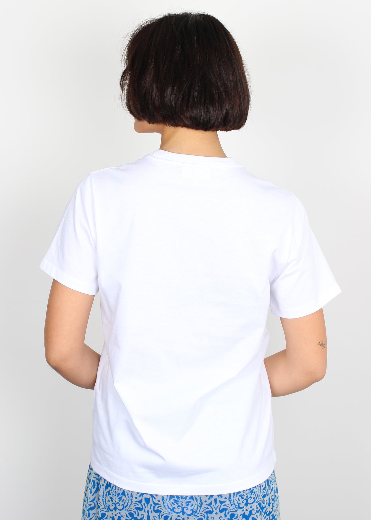 GANNI T3141 Smiley T-shirt in Bright White