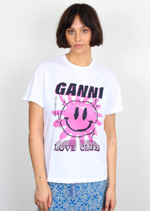 You added <b><u>GANNI T3141 Smiley T-shirt in Bright White</u></b> to your cart.