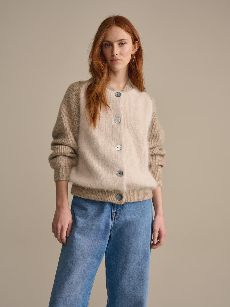 BR Datom Knit Cardi in Parchment