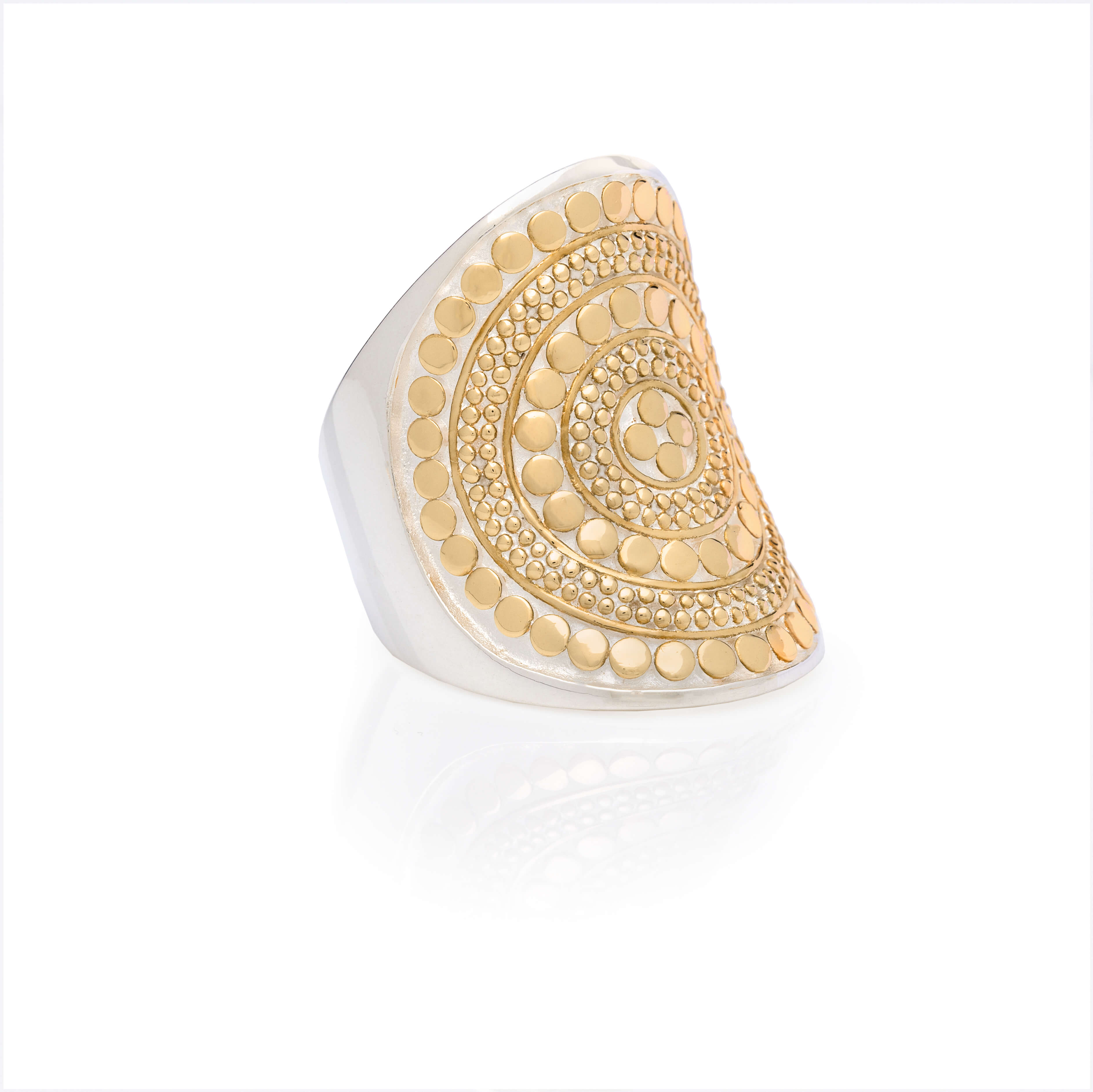 AB 2700R gold and silver large oval ring