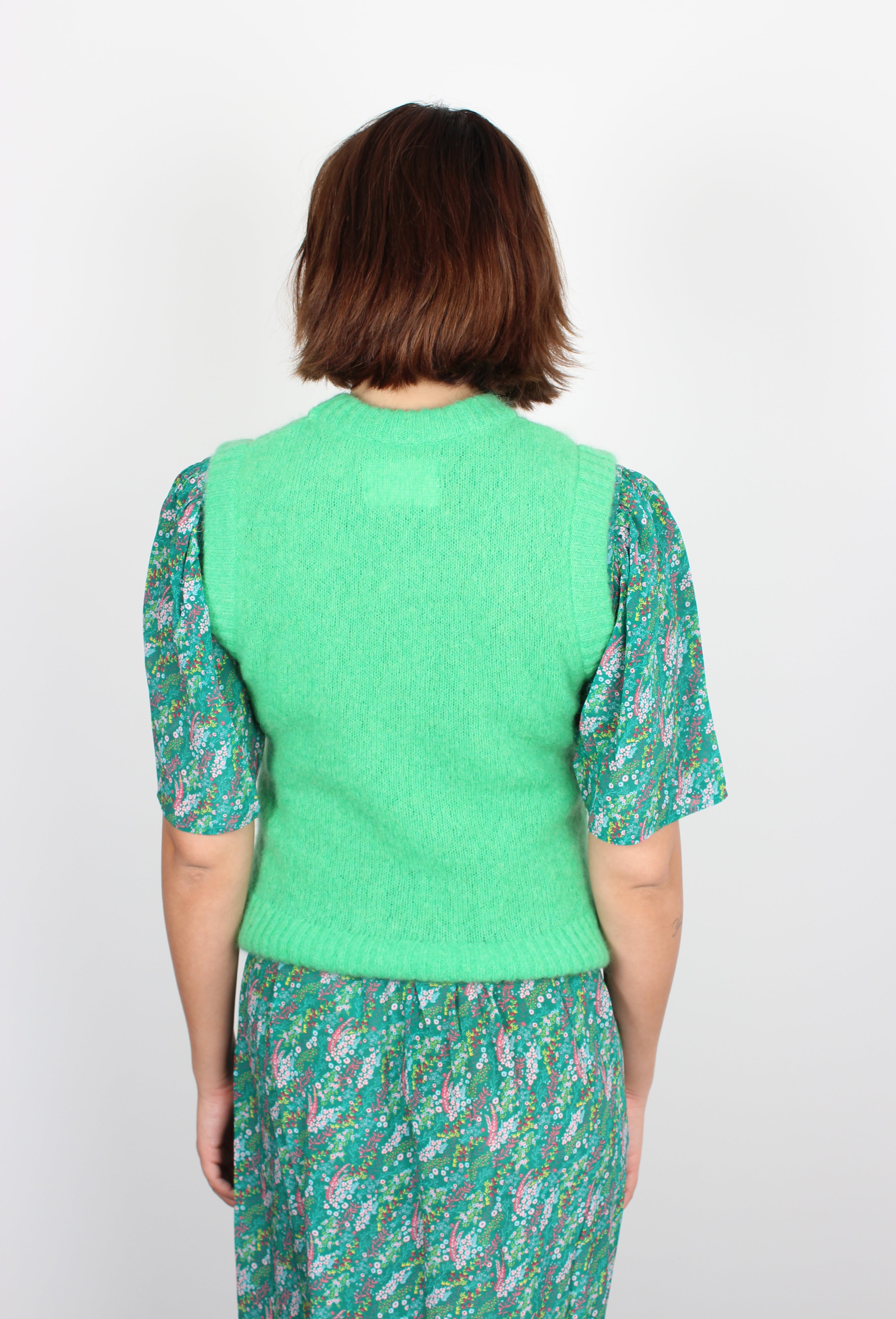 Leon & Harper Mochi sleeveless green knit