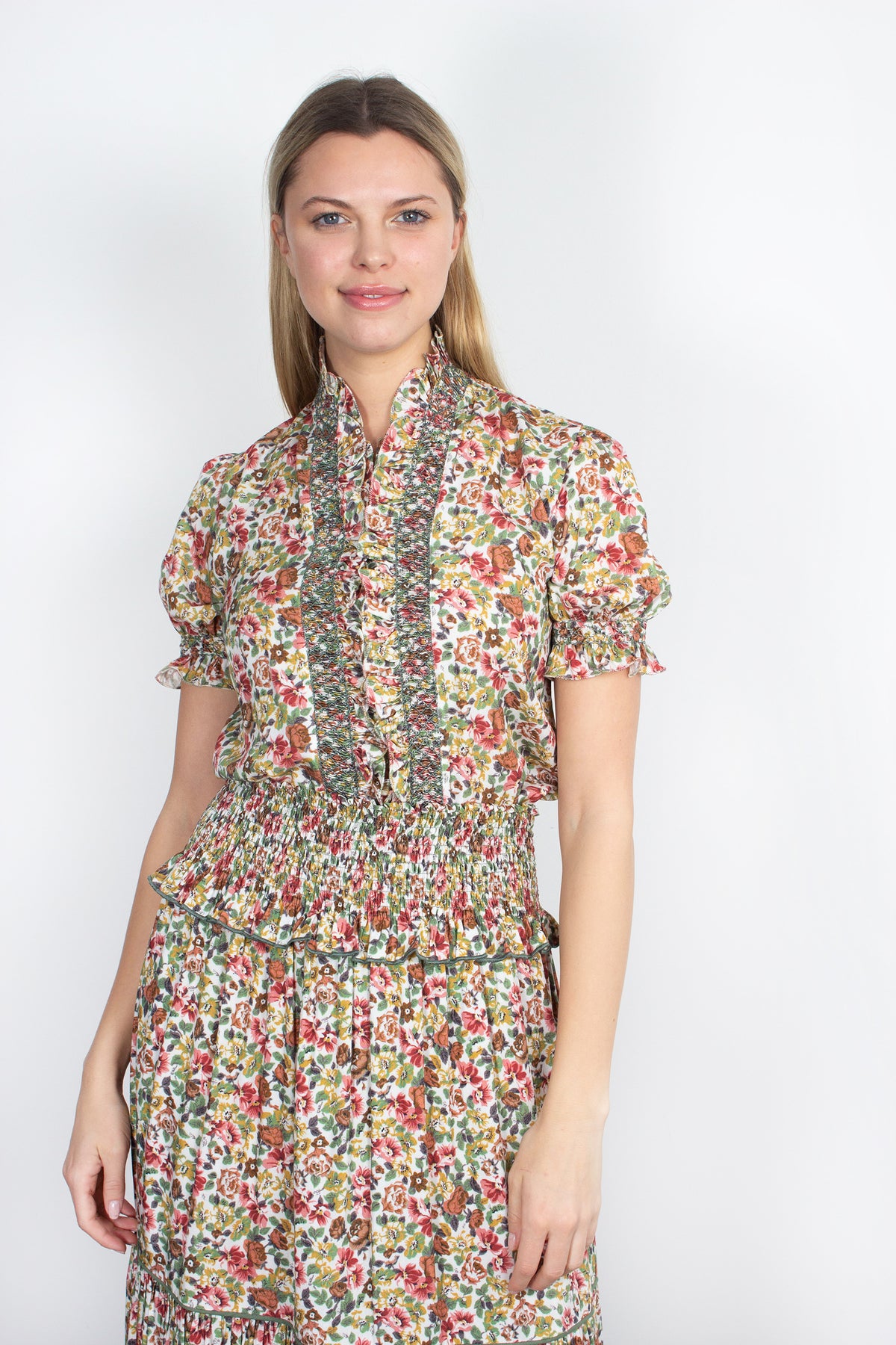 Loretta Caponi Donatella floral-print blouse