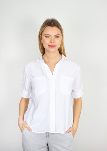 Bella Dahl split-back button-down shirt