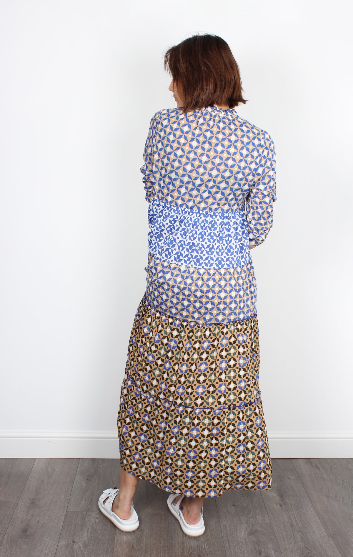 Leon & Harper Ratha tile-print dress