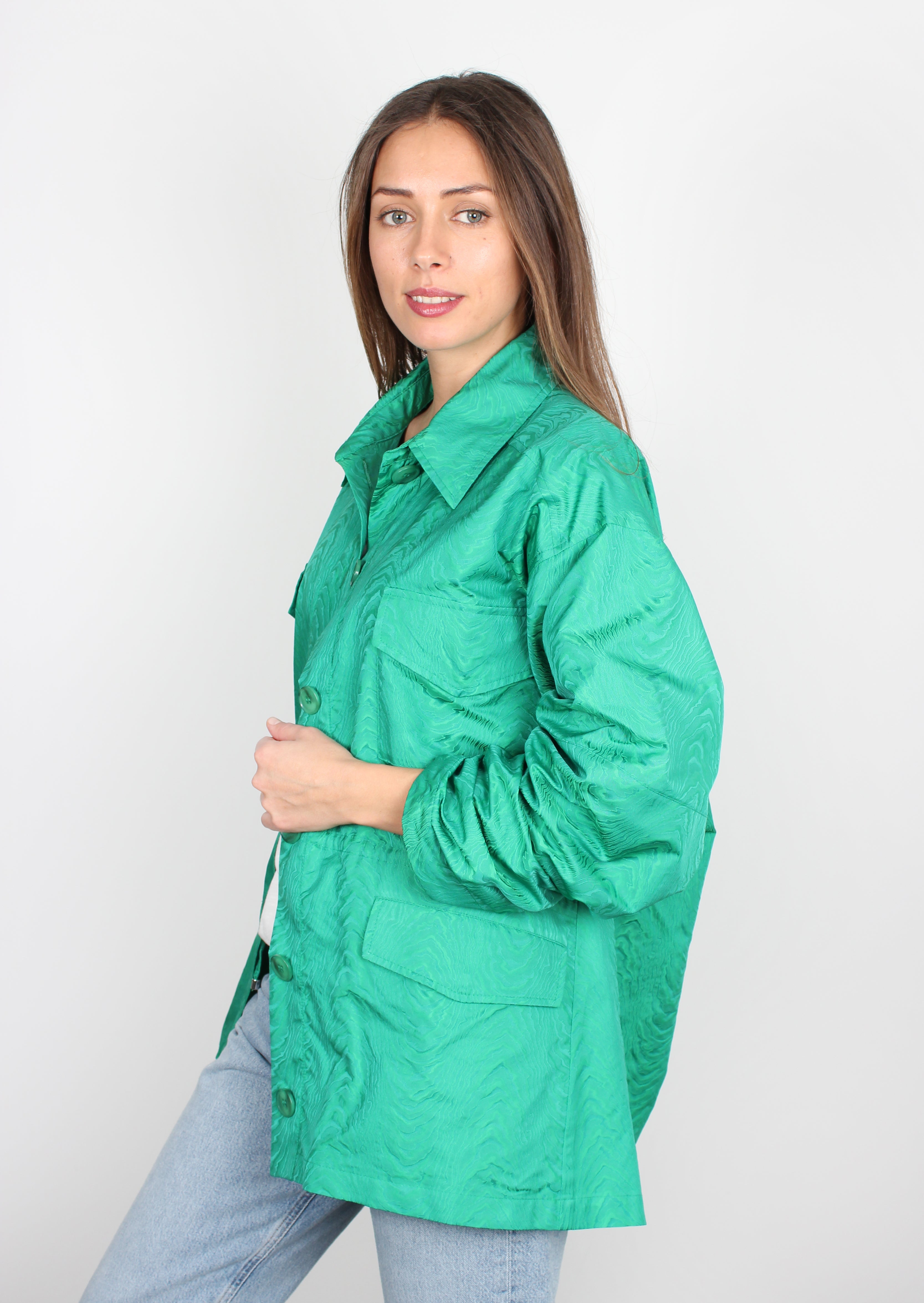 Essentiel Antwerp Banx oversized green shirt
