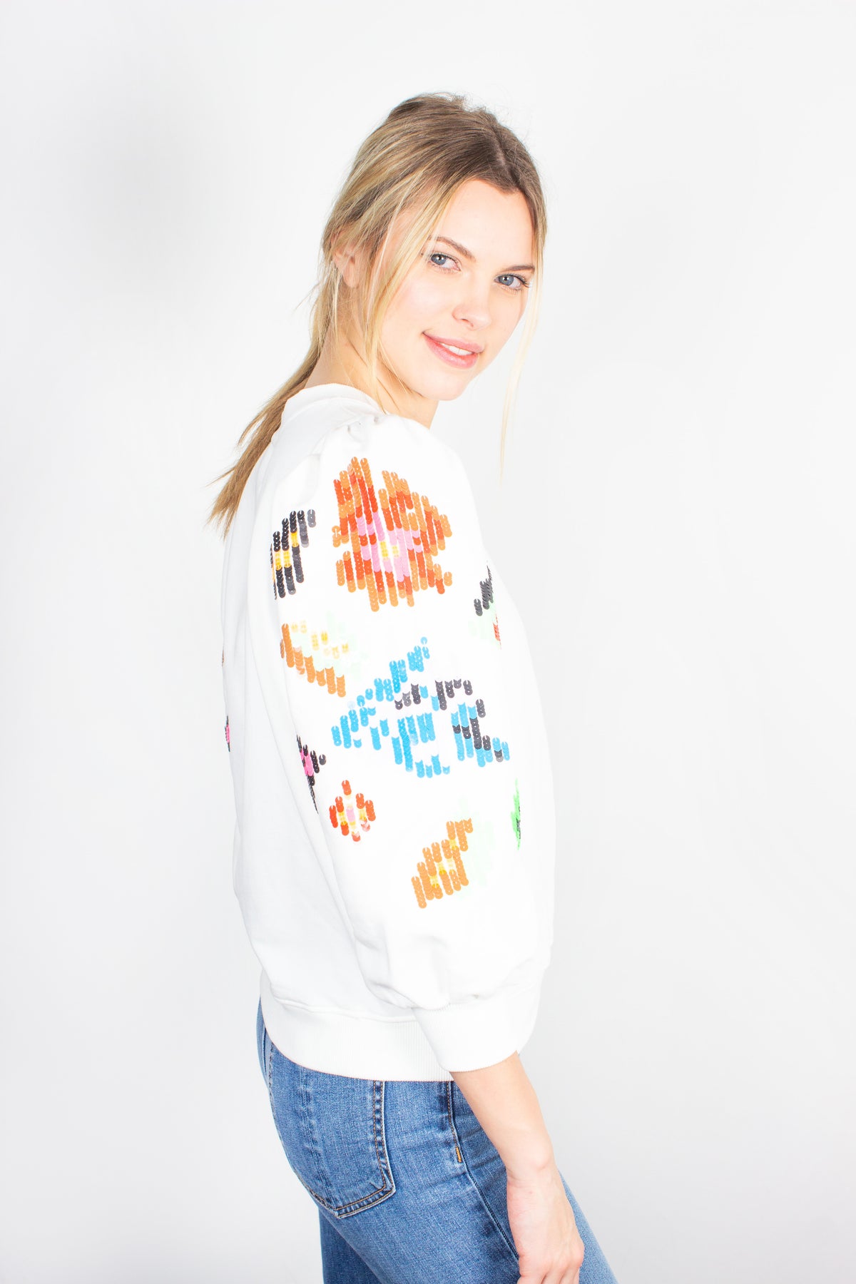 Essentiel Antwerp Bronx sequin cotton sweatshirt
