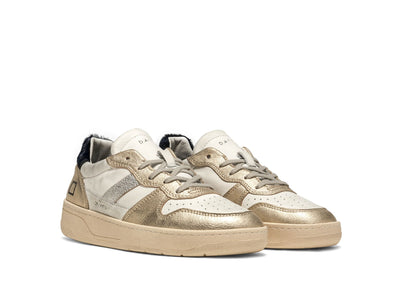 You added <b><u>D.A.T.E Court Laminated Vintage Trainers in Gold</u></b> to your cart.