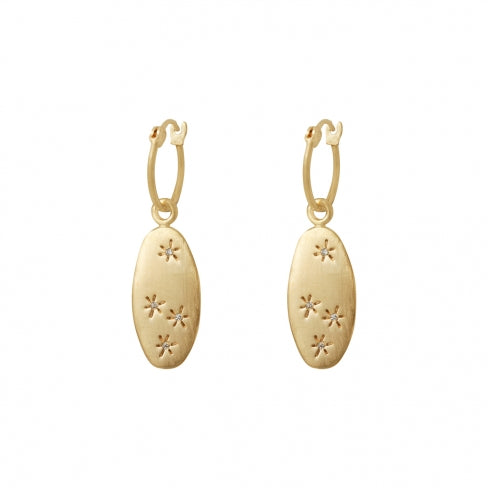 LH Celeste Star Embossed Earrings in Gold