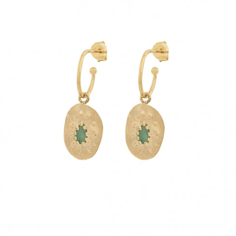 LH Felix Emerald Earrings in Gold