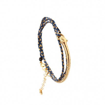 LH Tina Bangle with Threads in Navy