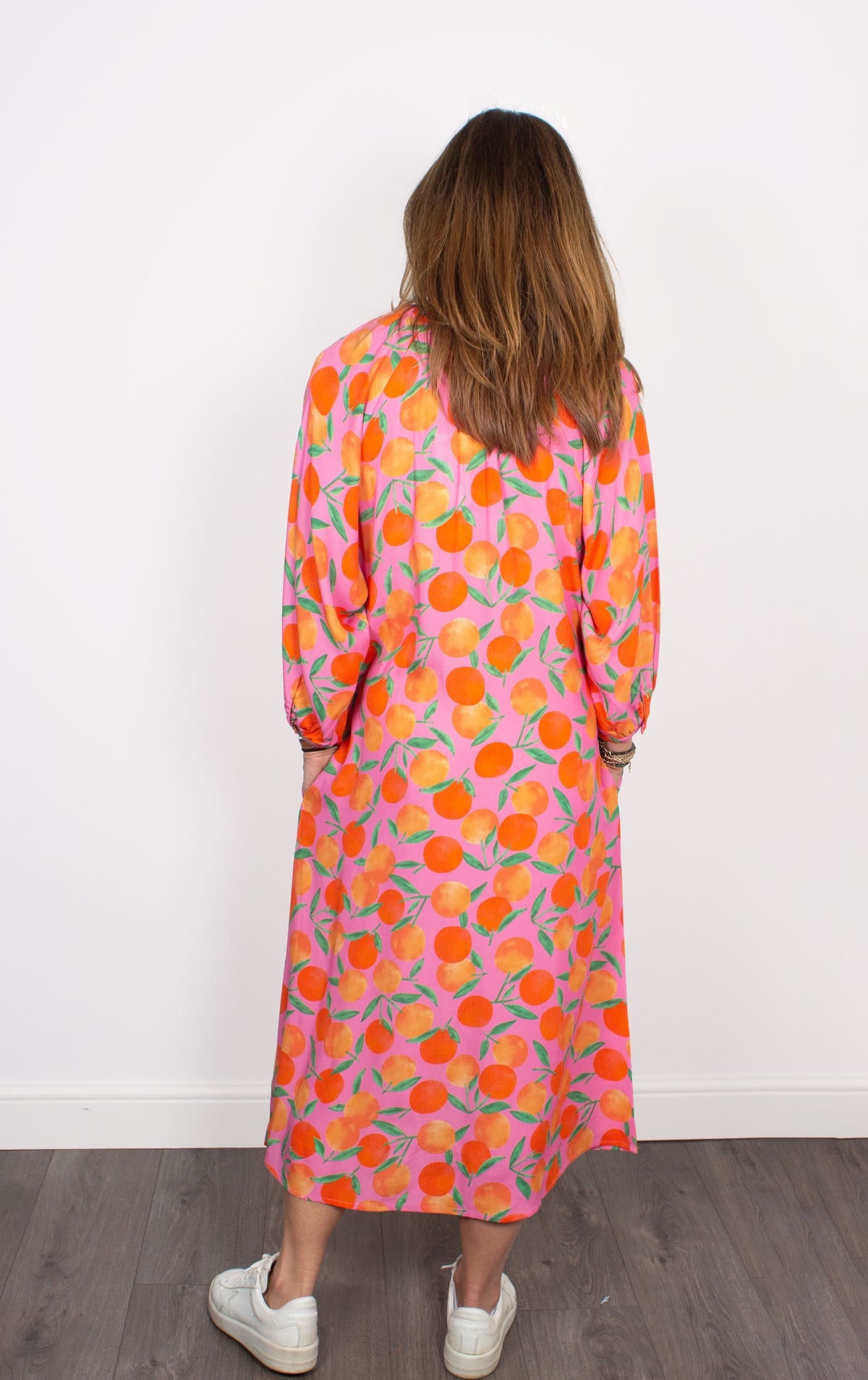 Primrose Park London Zion clementine-print dress