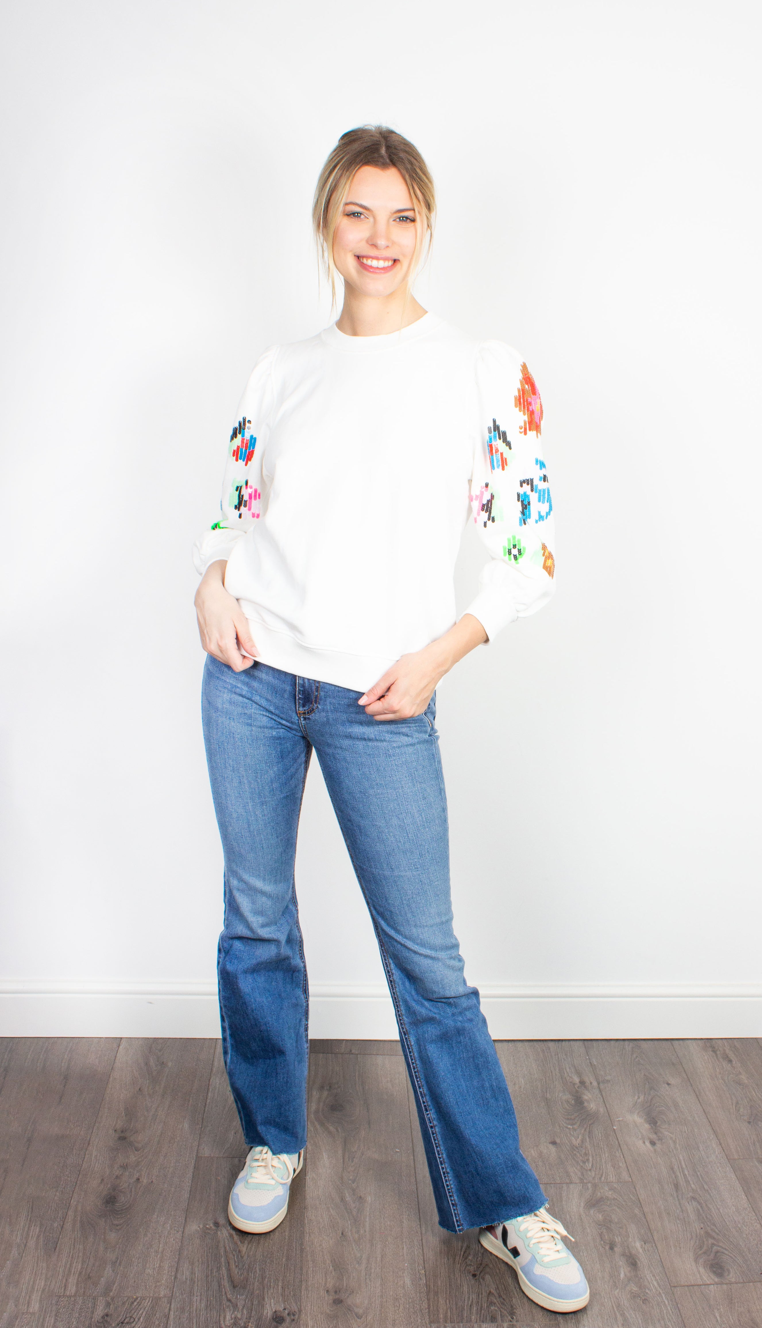 Essentiel Antwerp Bronx sequin cotton sweatshirt