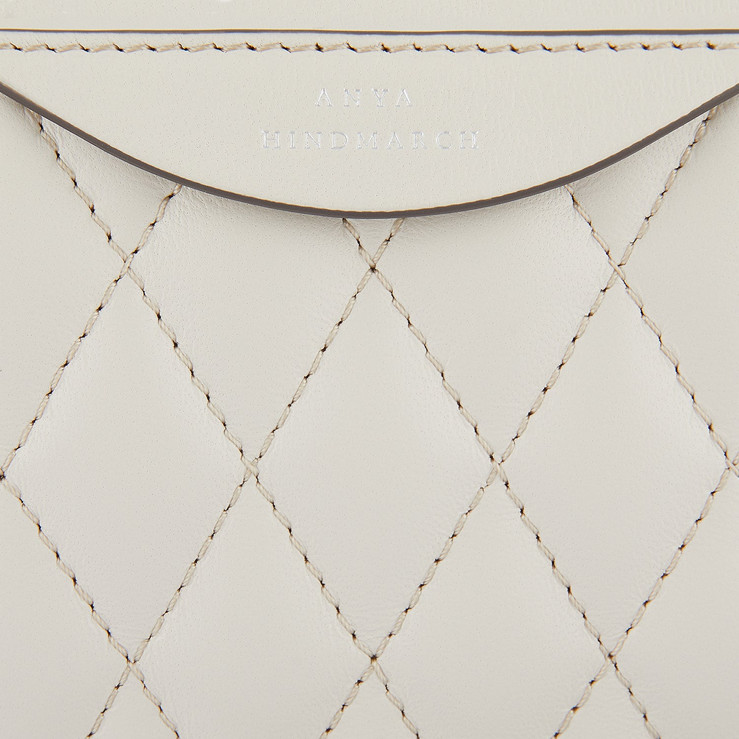 AH Quilted Double Zip Crossbody in Chalk, Sable