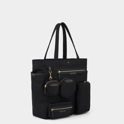AH Working From Home Tote in Black Recycled Nylon