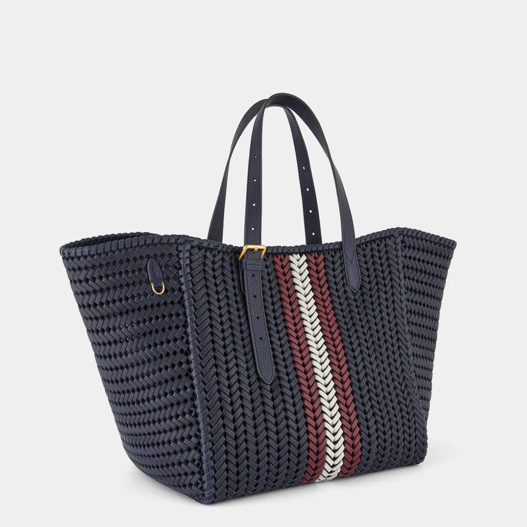 AH The Neeson Square Tote in Stripes Marine