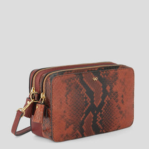 You added <b><u>AH Double Zip Quilted Cross Body Snake in Walnut</u></b> to your cart.