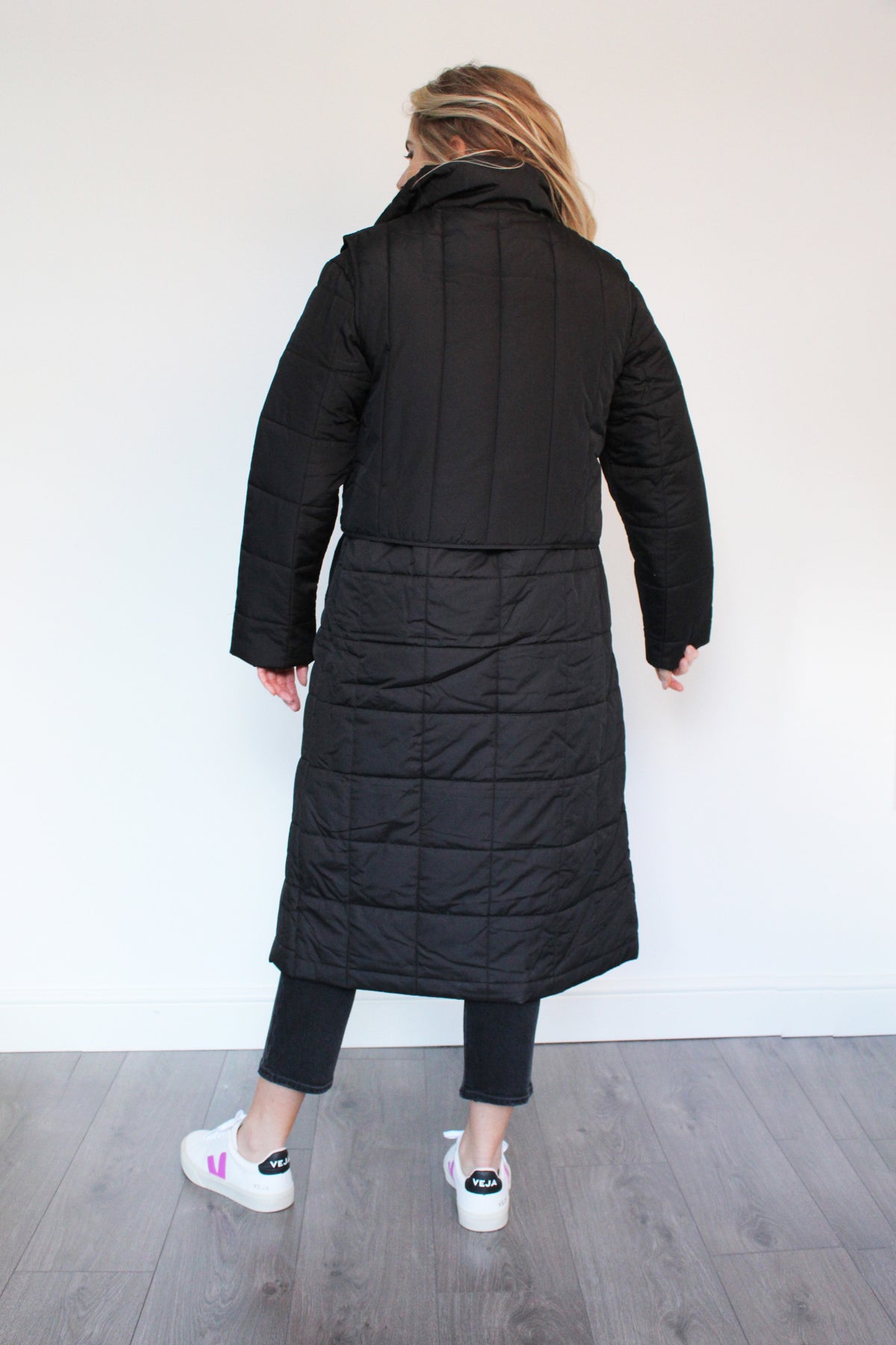SLF Bonna Coat with Vest in Black