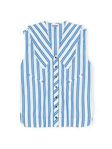 You added <b><u>GANNI F5980 Stripe Cotton Shirt in Daphne</u></b> to your cart.