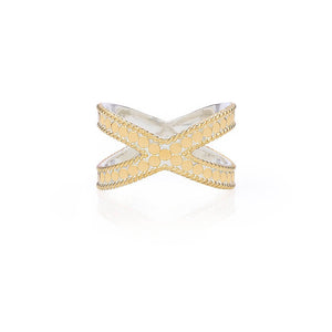 You added <b><u>AB6460R gold and silver cross ring</u></b> to your cart.
