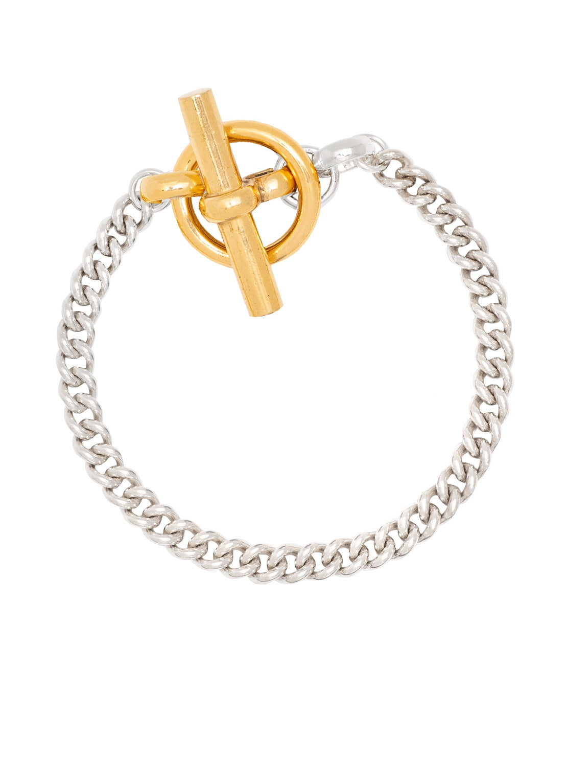 TS Gold and Silver Curb Link Bracelet