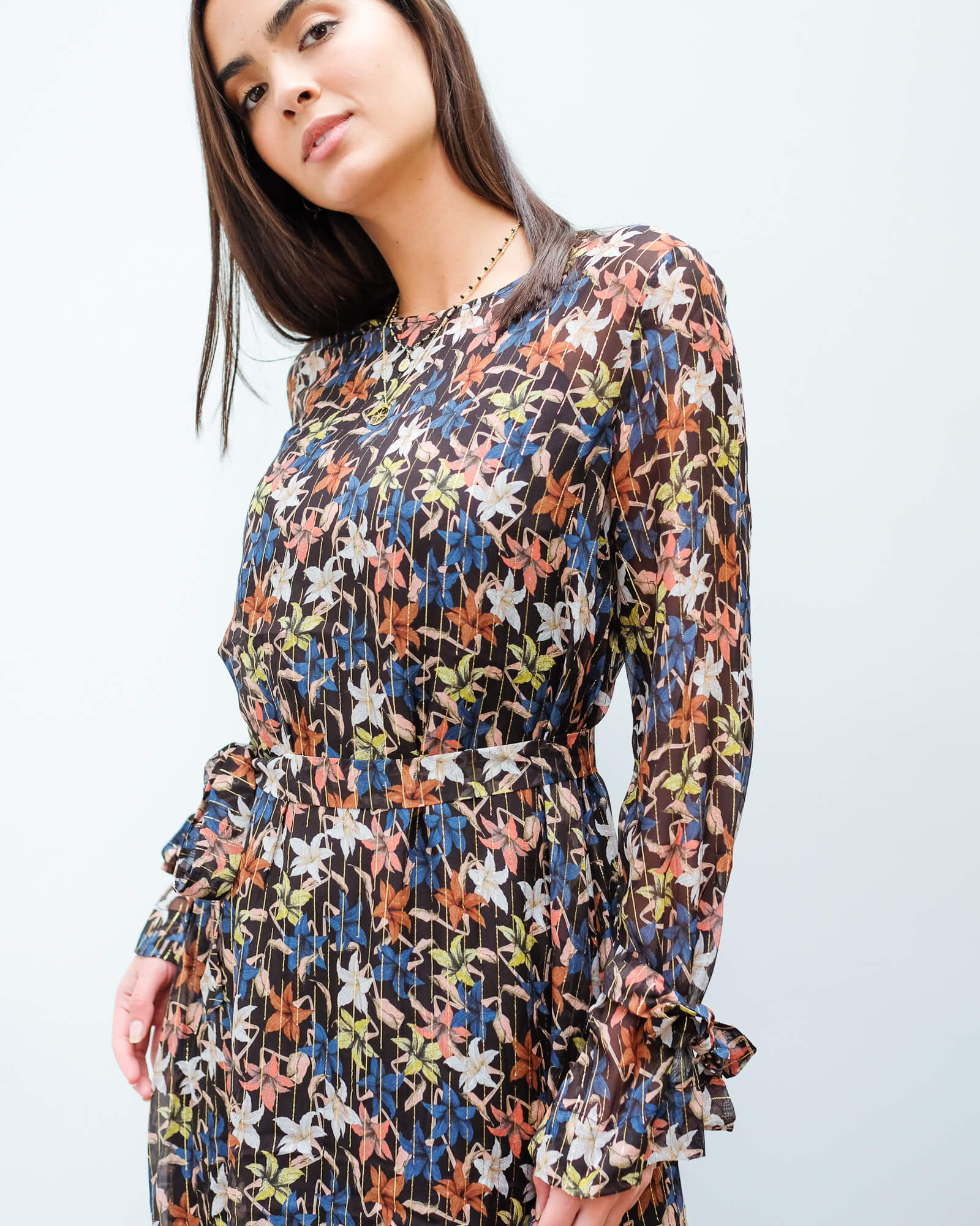 M Know floral dress in black