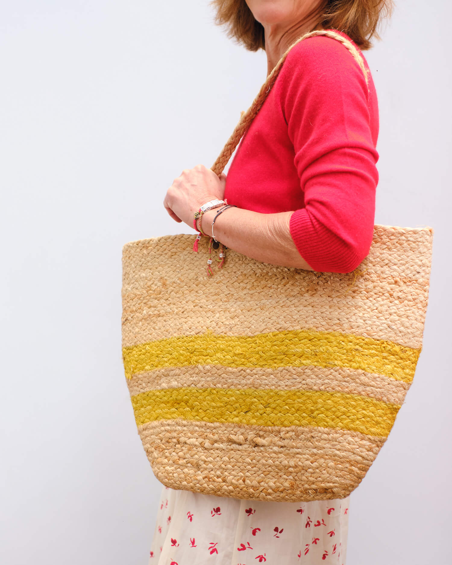 H Basket bag in yellow