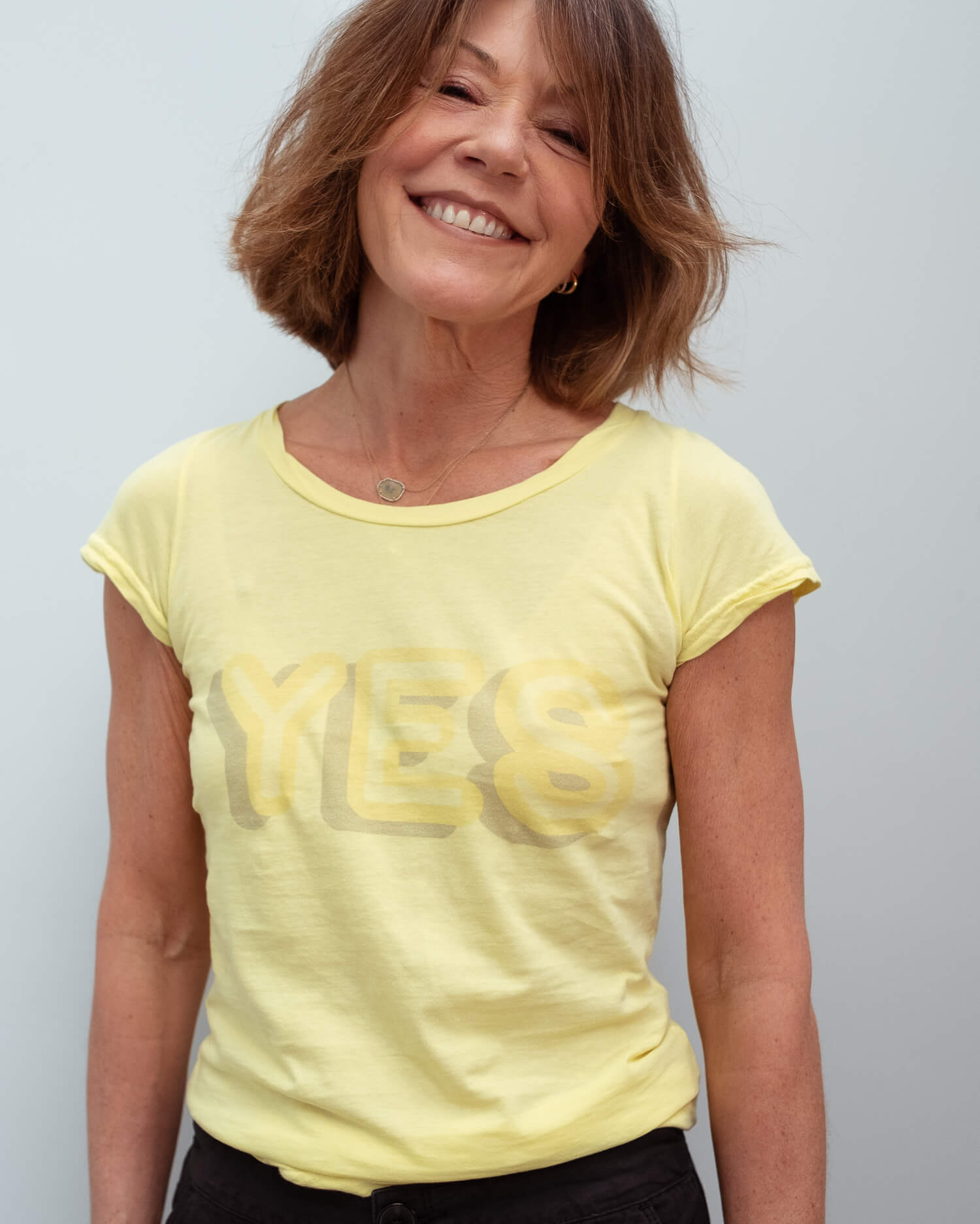 JU Yes/No tee in citrus