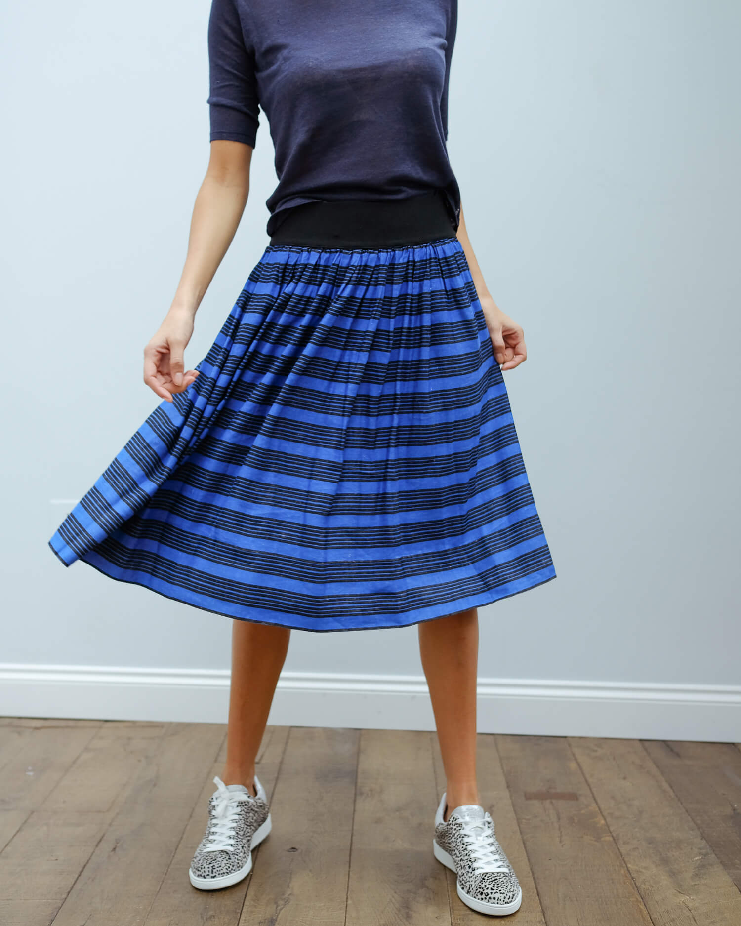 BR Vuai skirt in blue stripe