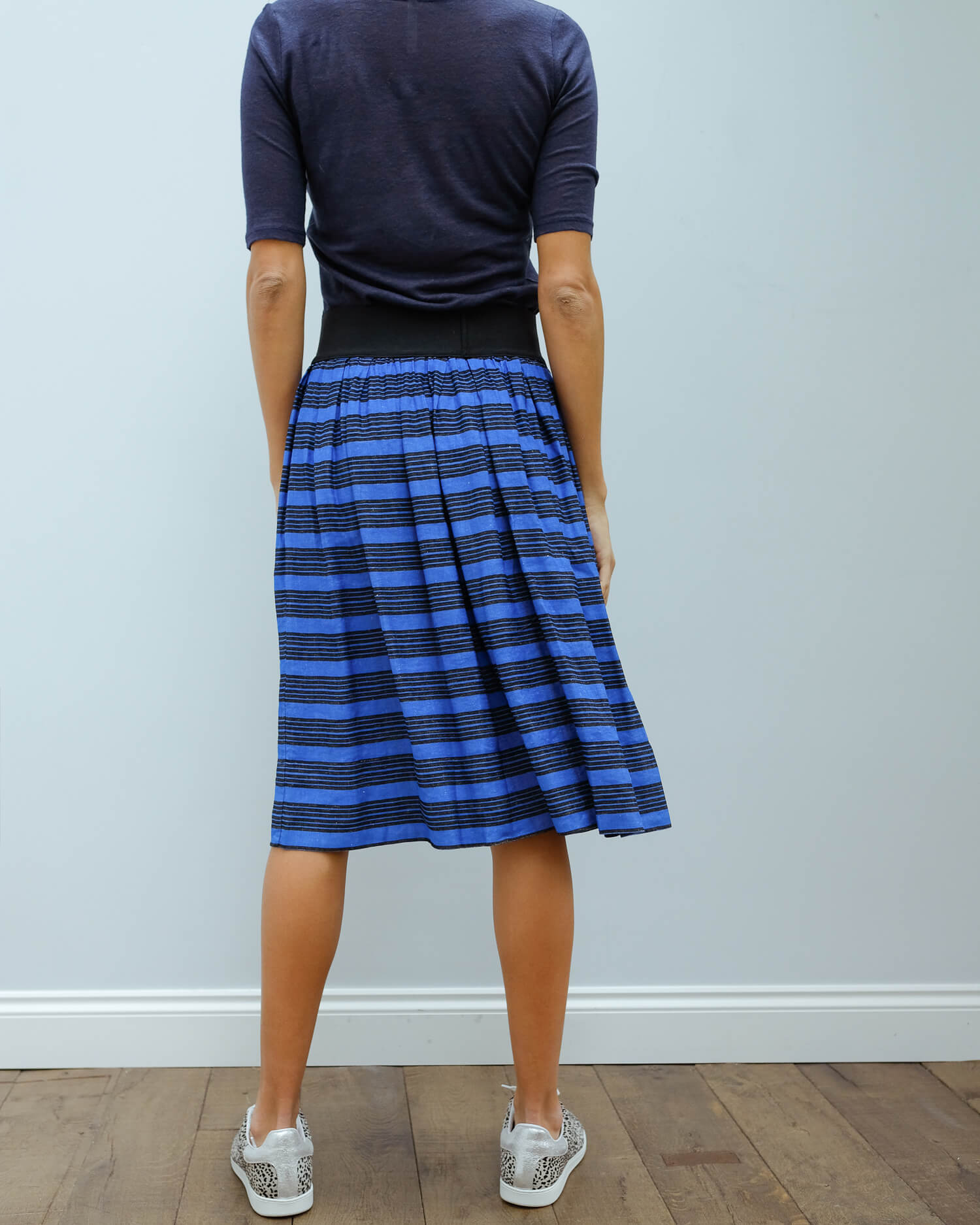 BR Vuai skirt in blue stripe
