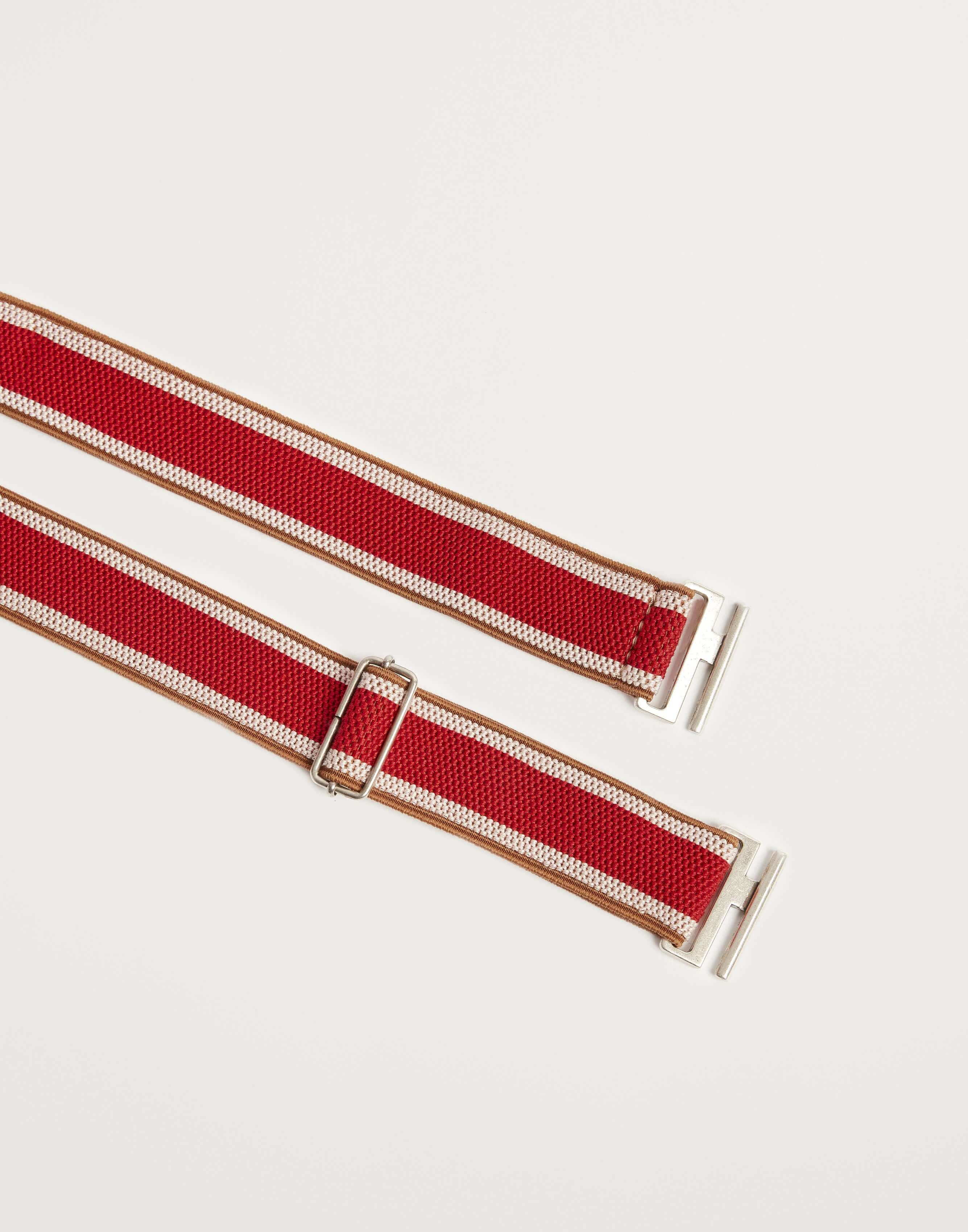BR Shiba stripe belt in red