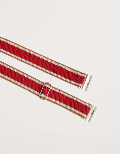 BR Shiba stripe belt in red