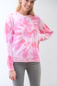 You added <b><u>BI KIND Tie dye sweatshirt in pink</u></b> to your cart.
