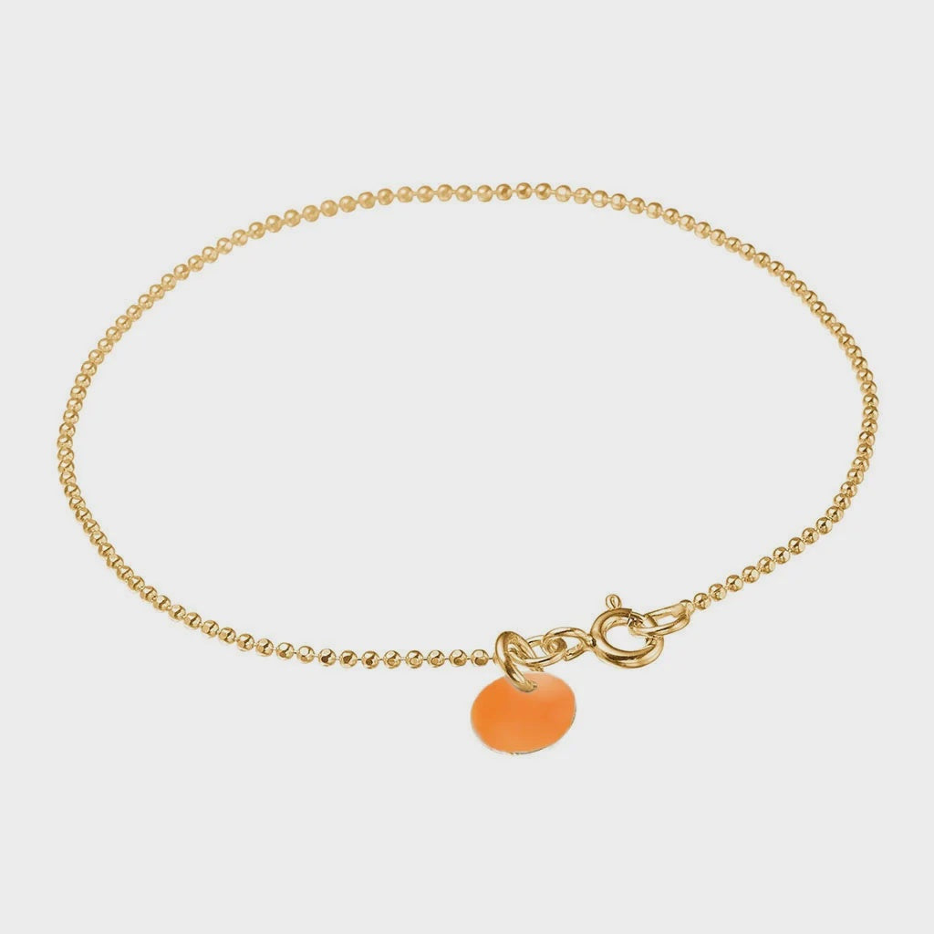 ENAMEL Ball Chain Bracelet in Apricot