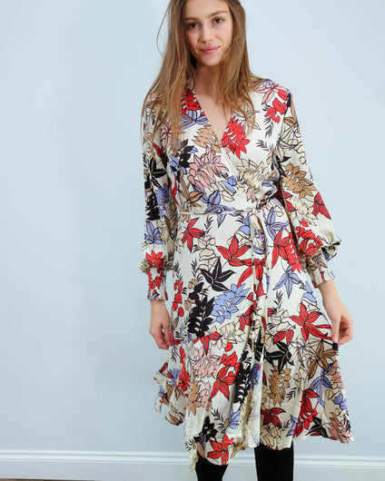 M Jamie floral dress in ivory