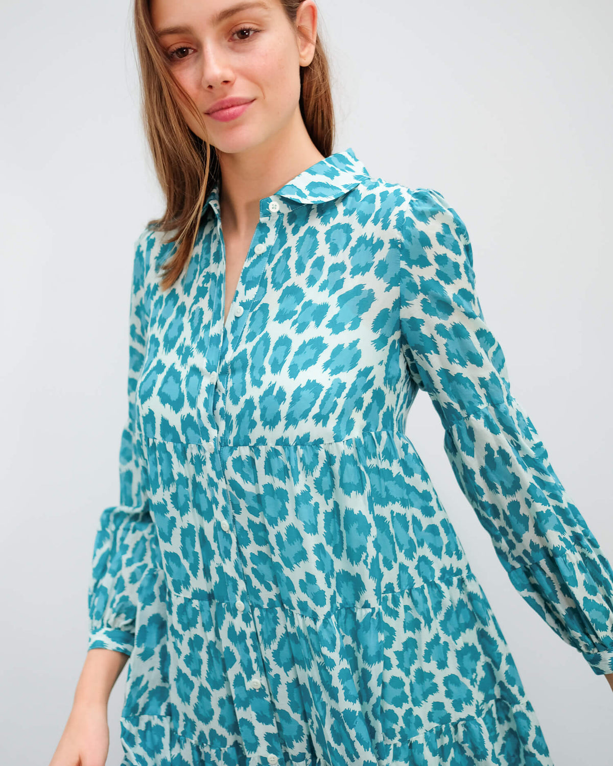 DVF Kiara dress in leopard
