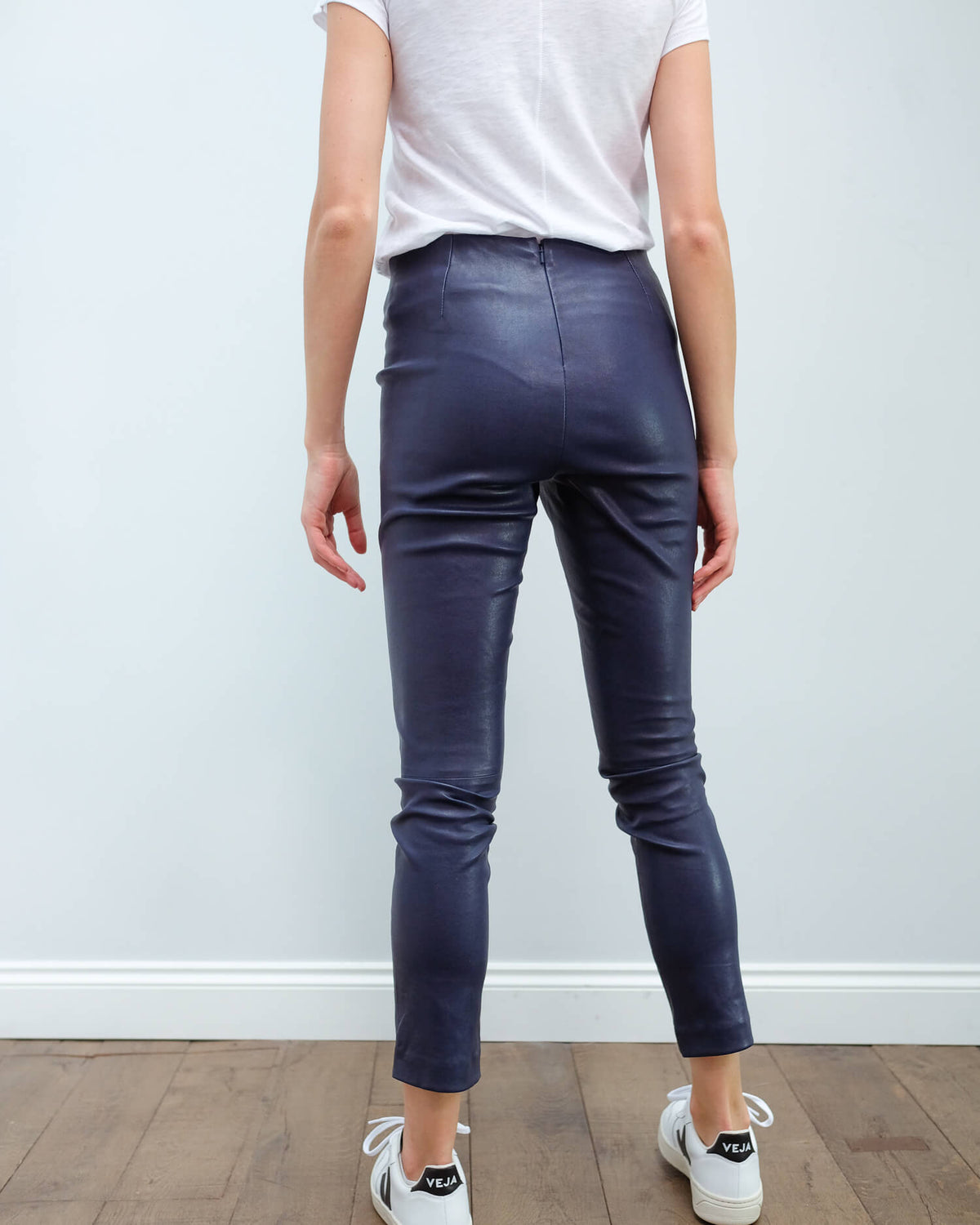 R&B Simone leather pant in royal blue