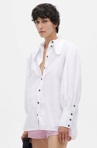 You added <b><u>Ganni F7034 Cotton Poplin Long Collar Shirt in White</u></b> to your cart.