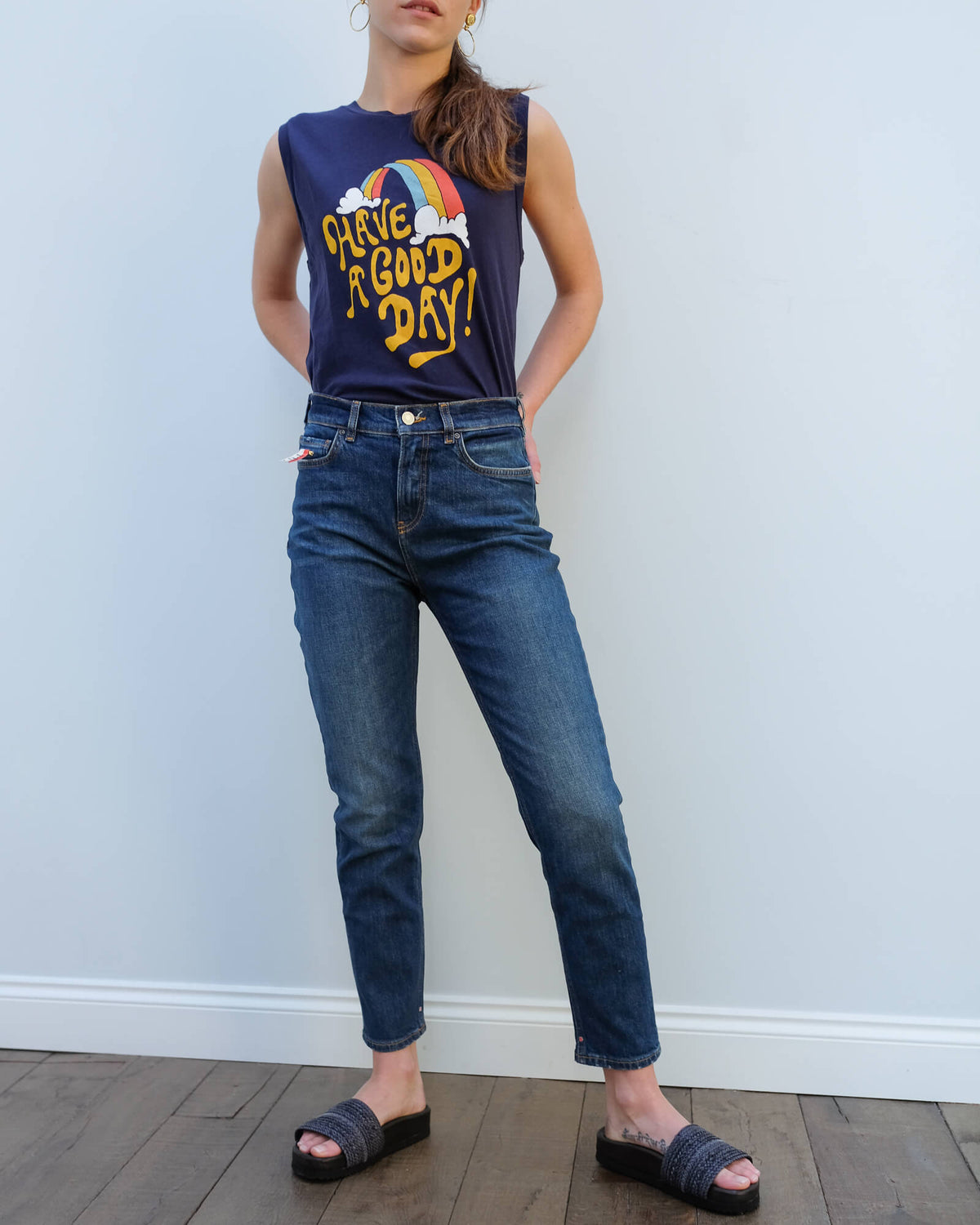 AB 150596 High five lobster lock jeans in blue