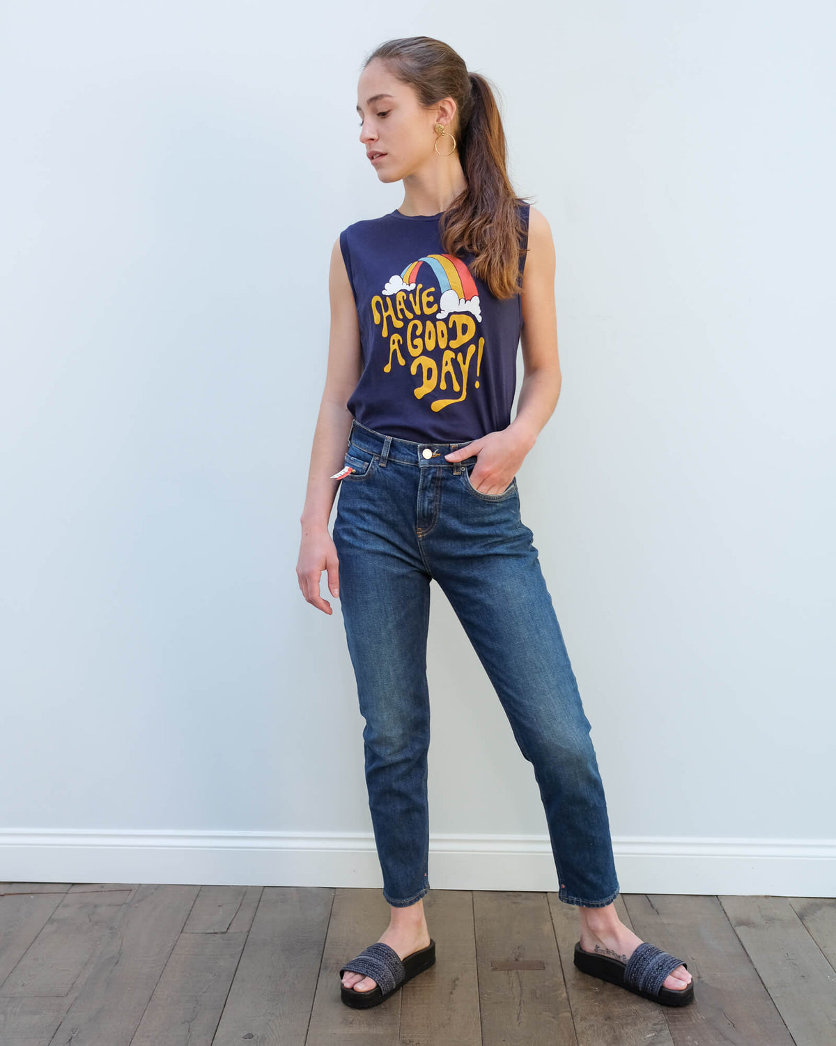 AB 150596 High five lobster lock jeans in blue