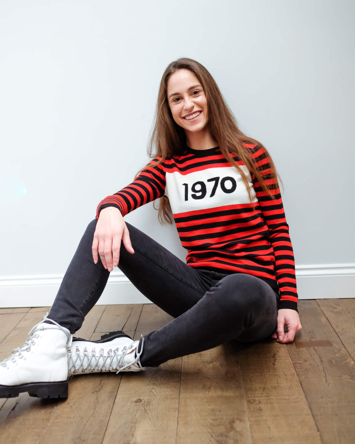 BF 1970 Striped jumper in red