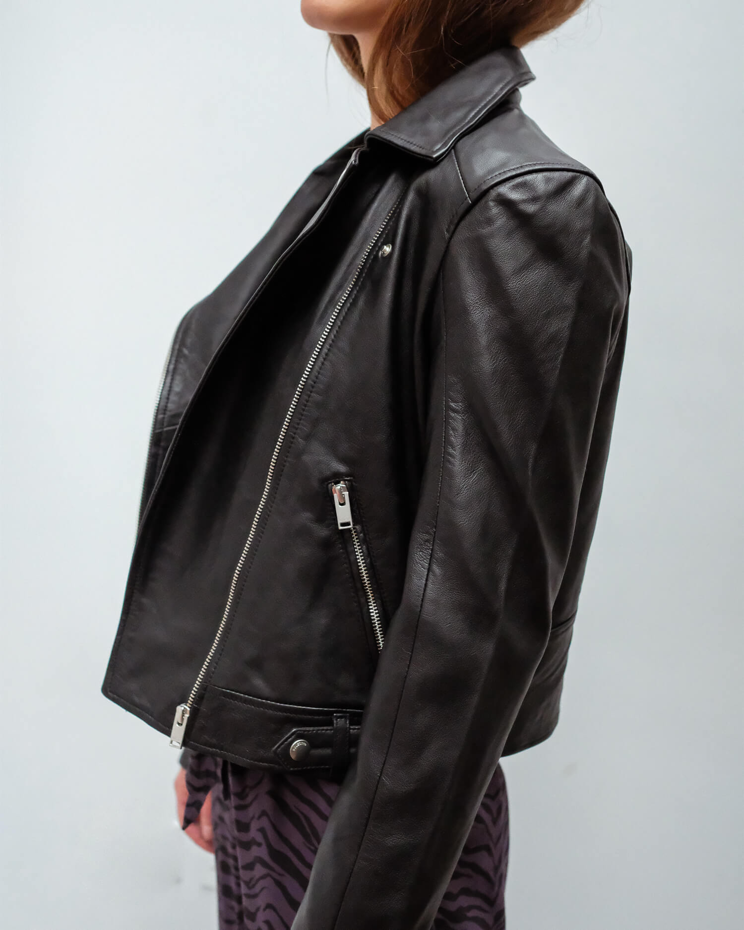 SLF Katie leather jacket in black