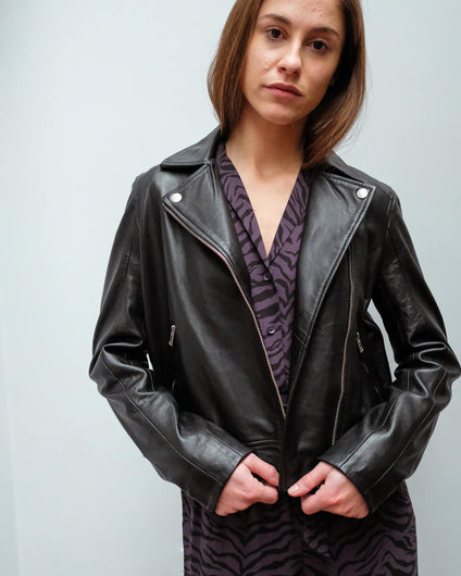 SLF Katie leather jacket in black