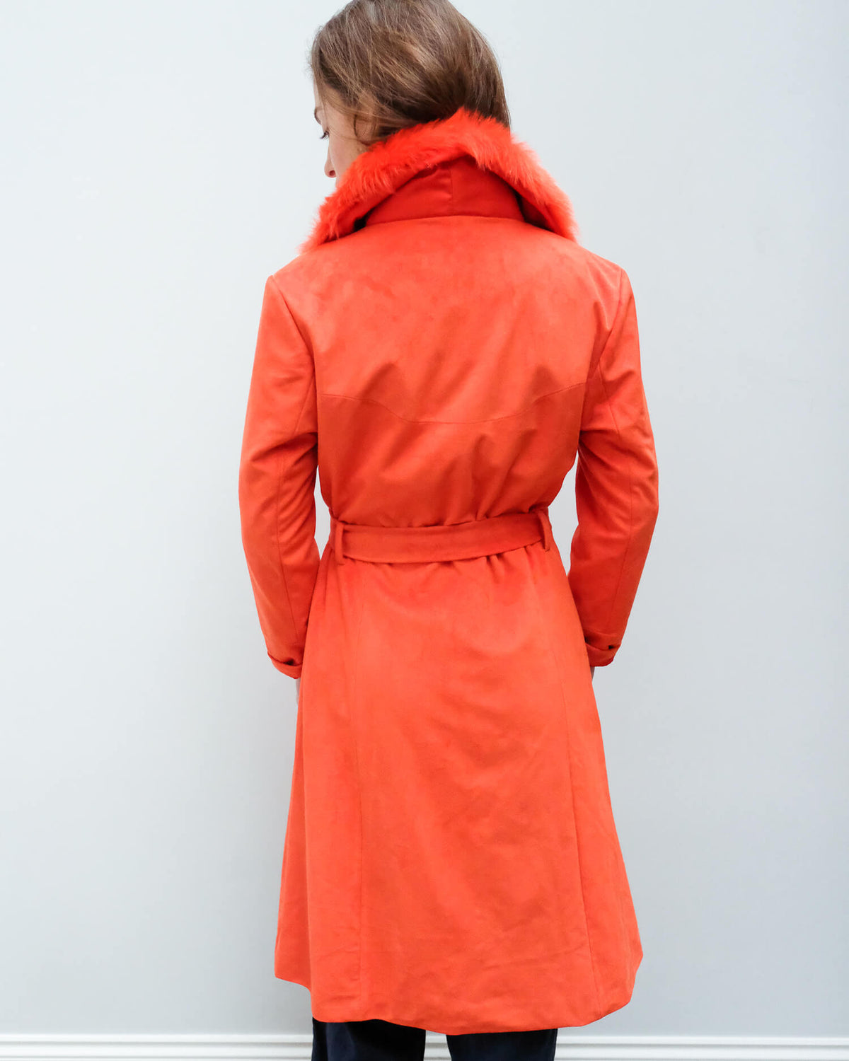 CHS Carrie coat in spicy orange